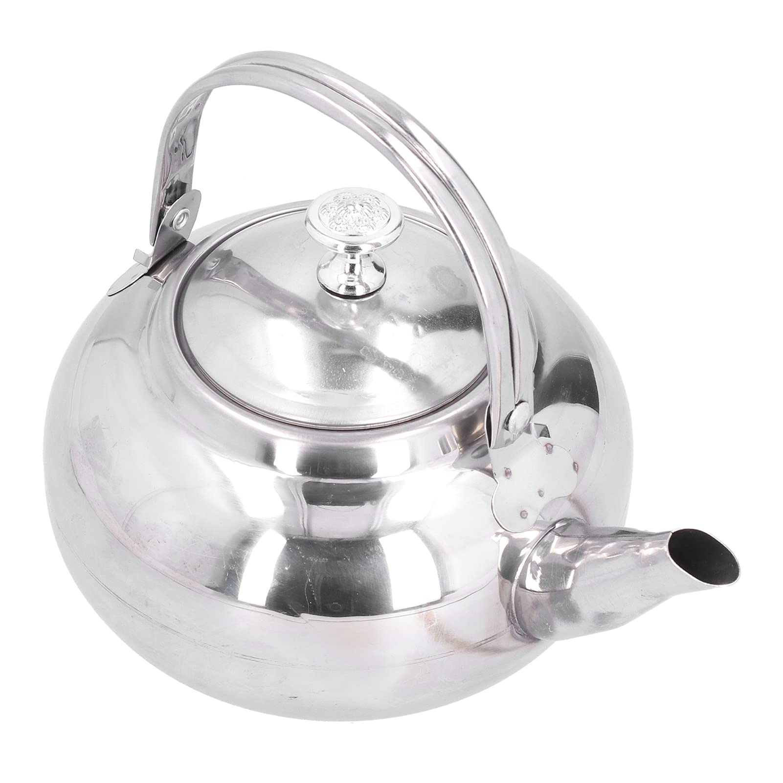 Stainless Steel Tea Kettle, Tea Pot, Tea Kettle Stainless Steel Exquisite Teapot Coffee Pot with Tea Strainer for Home Restaurant(16cm)