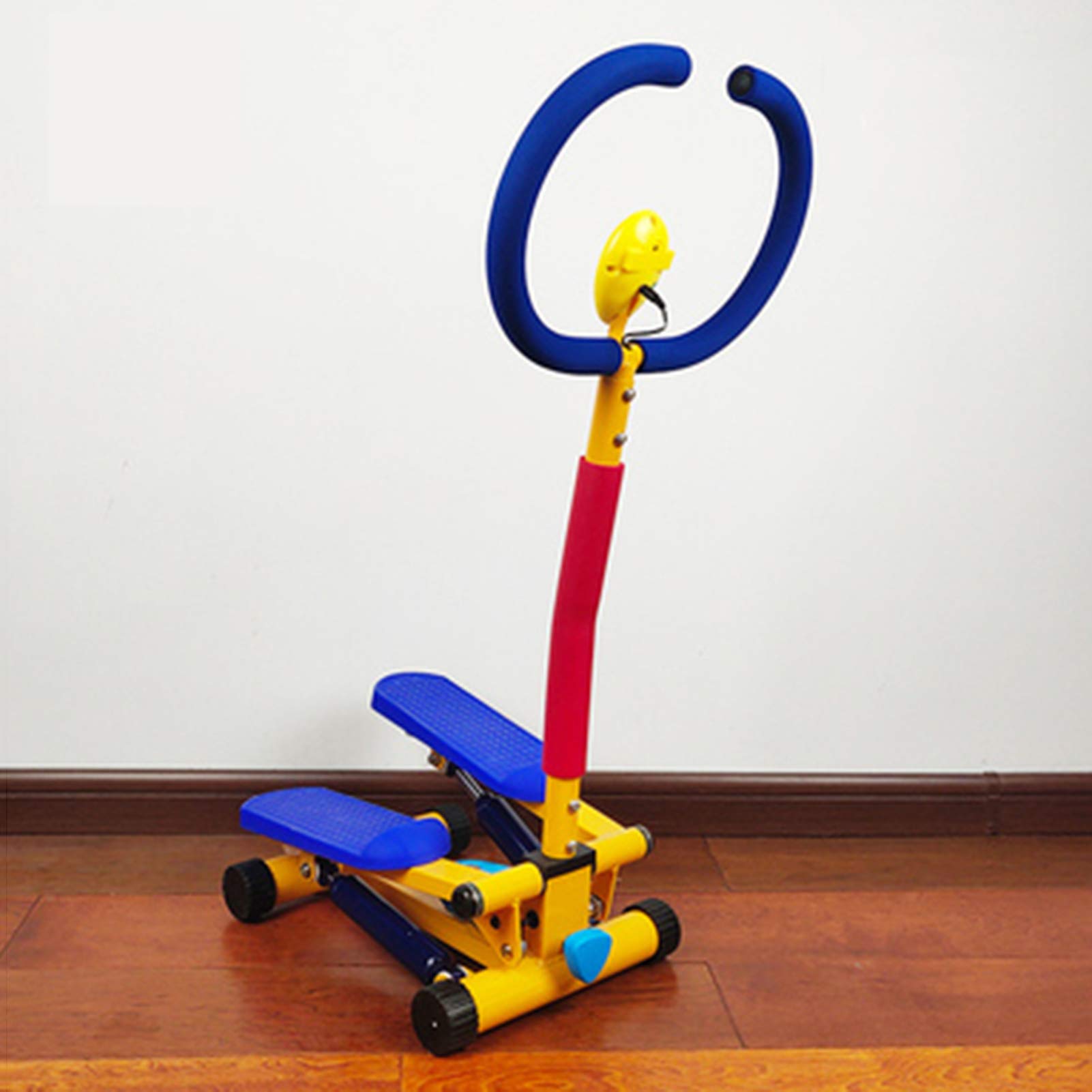 Stepper aerobico per bambini, mini stepper up-down, resistenza regolabile con corrimano, carico massimo 80 kg, per ragazzi e ragazze dai 3 ai 12 anni