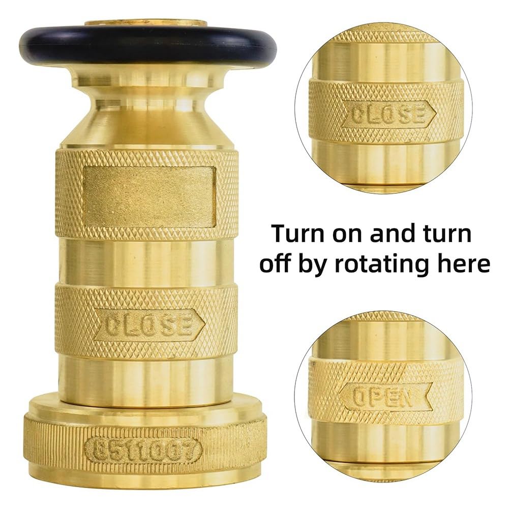 Amazon.co.jp: Rhinozix 消防ホース ノズル 1-1/2 インチ NPSH/NPT