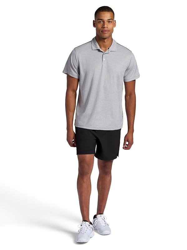 HEAD Men’s Net Point Polo Shirt, Standard Fit, Lightweight Performance Pique Material, Grey Heather, Large by HEAD - Used condition - Image 3
