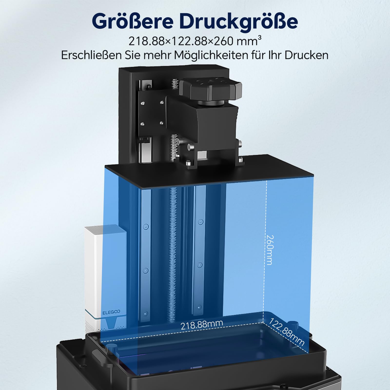 ELEGOO Saturn 3 Ultra 12K UV Lichthärtender MSLA Resin 3D Drucker mit 10 Zoll Monochrom-LCD Neuer ACF Trennfilm Wi-Fi Übertragung Große Druckgröße von 218.88 × 122.88 × 260 mm