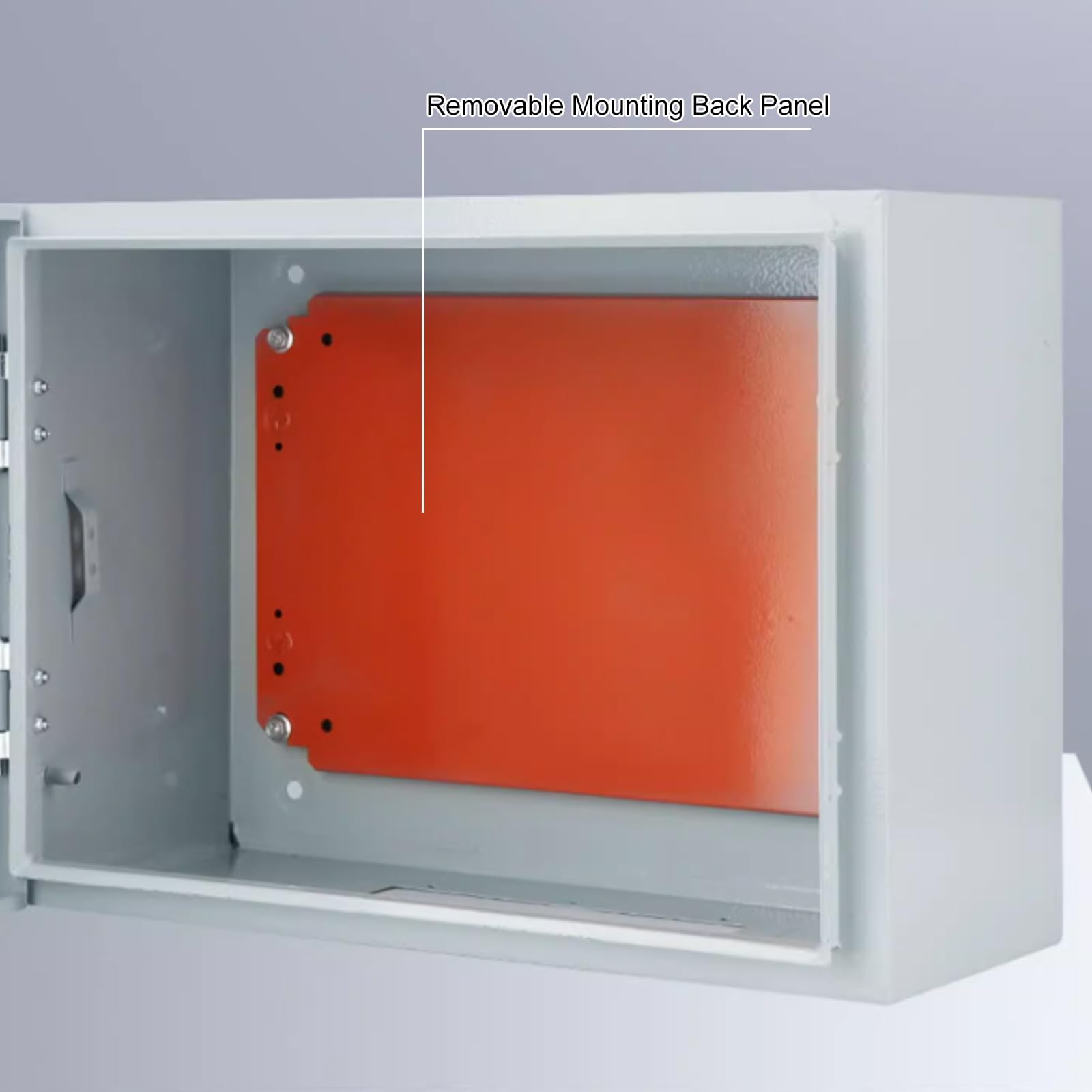 Caja Estanca Exterior Electrica de Acero Laminado en Frío, Caja Registro Electrico de Exterior con Placa de Montaje Extraíble, Protección IP66 Contra la Intemperie(60 * 50 * 25cm)