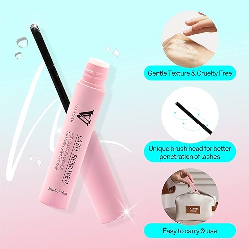 Miniatura 5 de VAVALASH Kit de extensiones de pestañas individuales con 72 unidades de 0.315 a 0.630 pulgadas, mezcla de racimos de pestañas para unir y sellar,