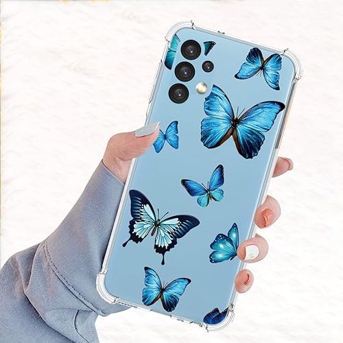 Vista 6 de Funda para Galaxy A13 4G/A13 LTE 4G SM-A135F, bonita funda transparente delgada a prueba de golpes, suave y flexible, de goma de poliuretano
