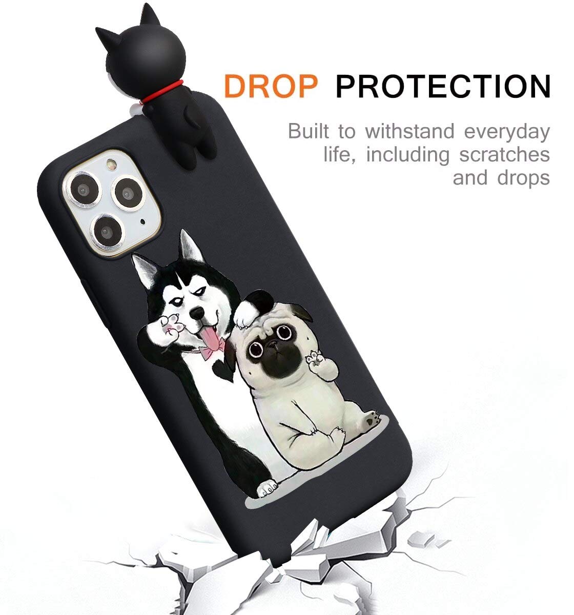 Yoedge Custodia OnePlus Nord CE 5G Con Cordino: Cover Rigida Antiurto Con Tracolla Regolabile Motivo Cane