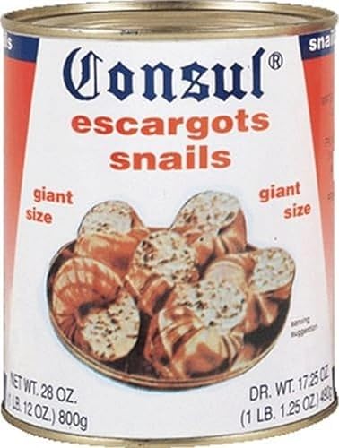 Roland Foods Cónsul - Caracoles gigantes Escargot, lata de 28 onzas, paquete de 3
