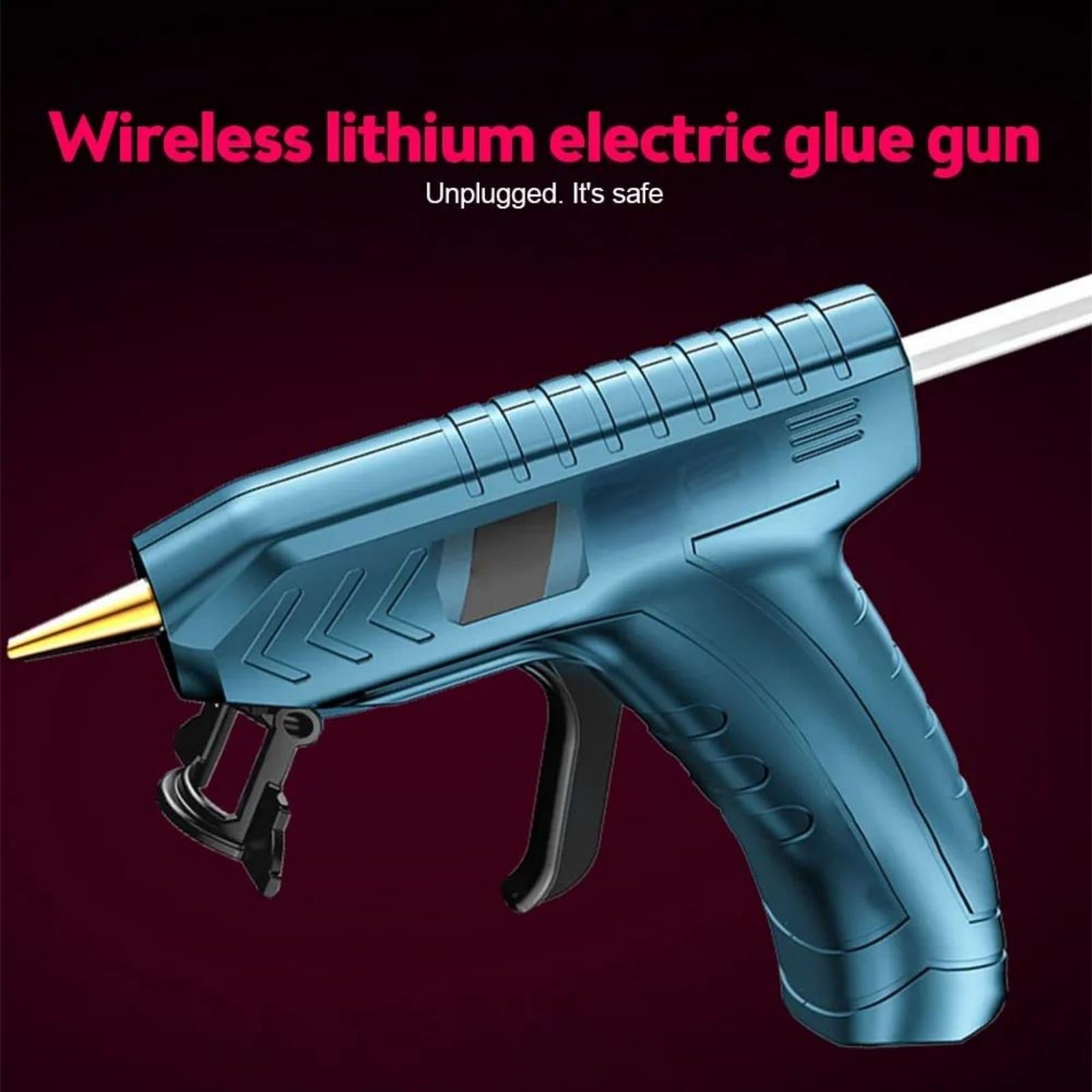 Pistola de pegamento eléctrica de 3,6 V for bricolaje, herramienta de pegamento de doble temperatura, pistola de aire caliente Pistola Silicona Caliente(A)