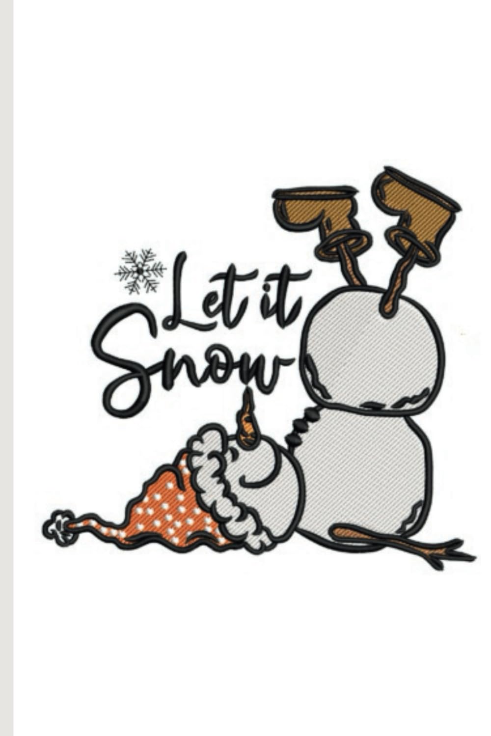 Let It Snow Christmas Snowman Notebook: 6 in x 9 in 120 Blank Lined Pages College Ruled