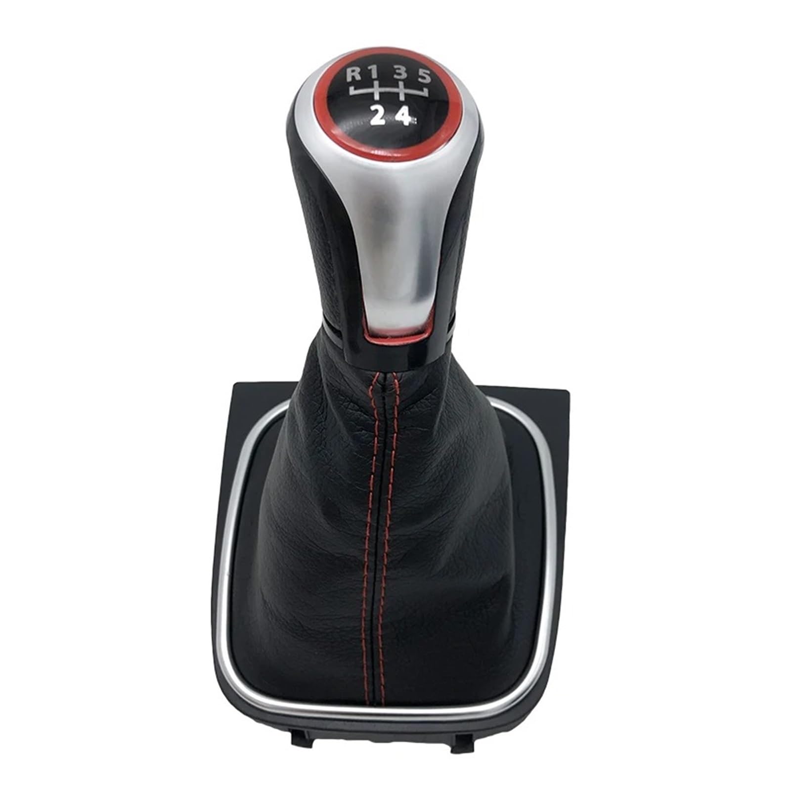Qmtvfsrh B0169 Car Gear Shift Knob Manual Gear Shift Knob Gaiter Boot Cover For Vw For Golf 5 For Golf 6 For Scirocco 2009 For Skoda For Octavia(B0169)