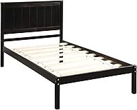Vista 7 de Wood Bed Frame with Headboard,Wooden Twin Size Platform Bed with 11.8''H Under Beds Storage Space,Mid Century Modern Platform Beds with Wood Slat