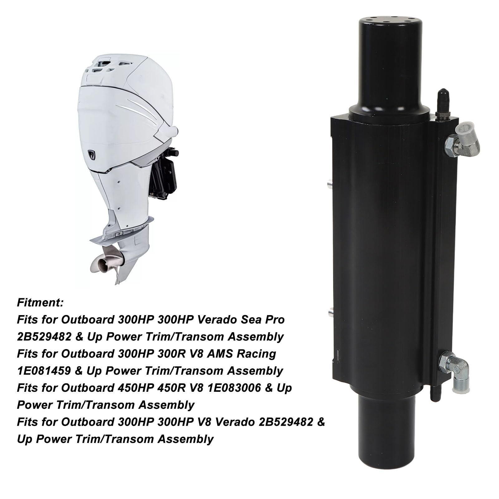 Zestaw Siłownika Układu Kierowniczego do Silnika Zaburtowego Cylinder Wspomagania Układu Kierowniczego ze Stopu Metalu 8M0118141 Precyzyjne Sterowanie Hydrauliczne Stabilne Prowadzenie dla