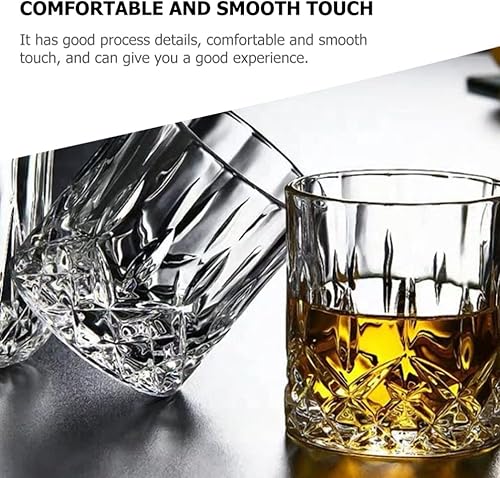 Miniatura 7 de UPKOCH Juego de vasos de whisky de cristal: 4 vasos de whisky vintage, vasos de whisky, vasos de cristal, copas de cóctel para bar