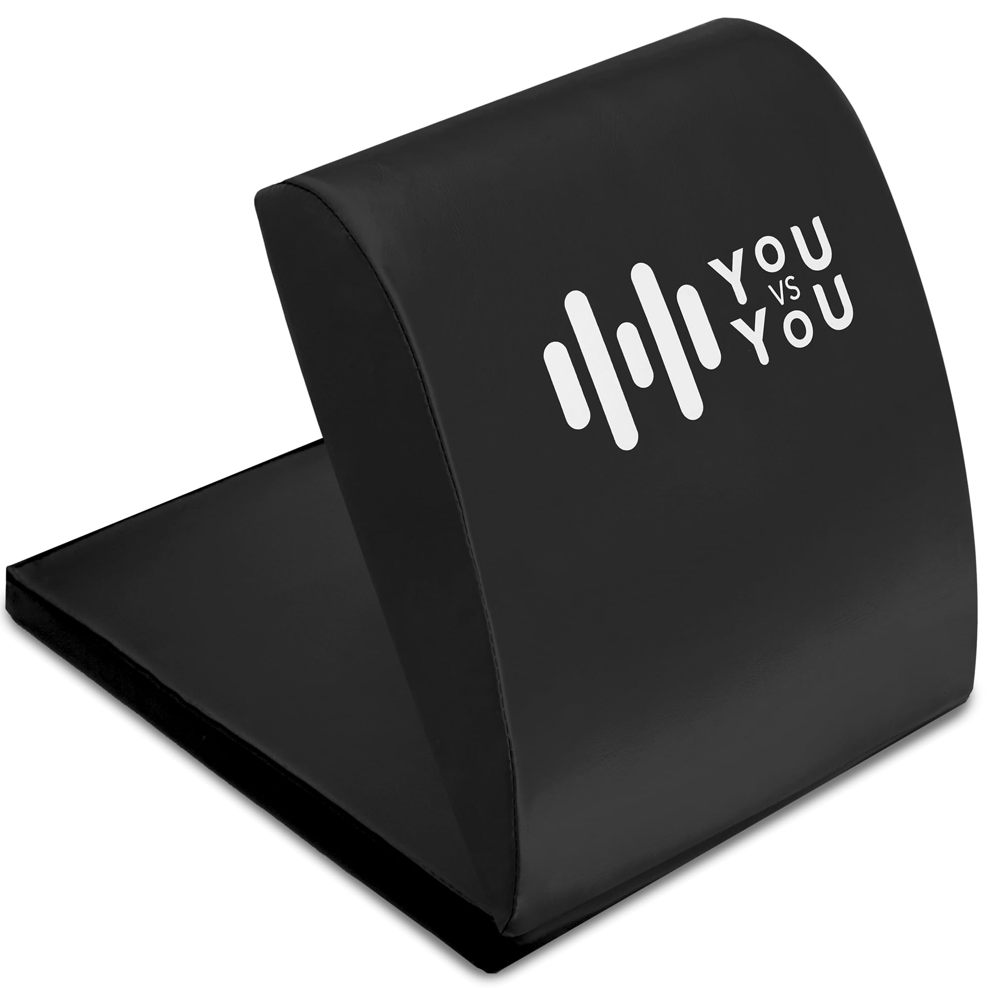 You vs You Abdominal Mat, Thick Padded Ab Exercise Mat, Non-Slip Sit Up Mat, Stability Training, Sit-ups and Core Exercise Abs, Sweat Proof and Easy to Clean (Black - With Additional Support)