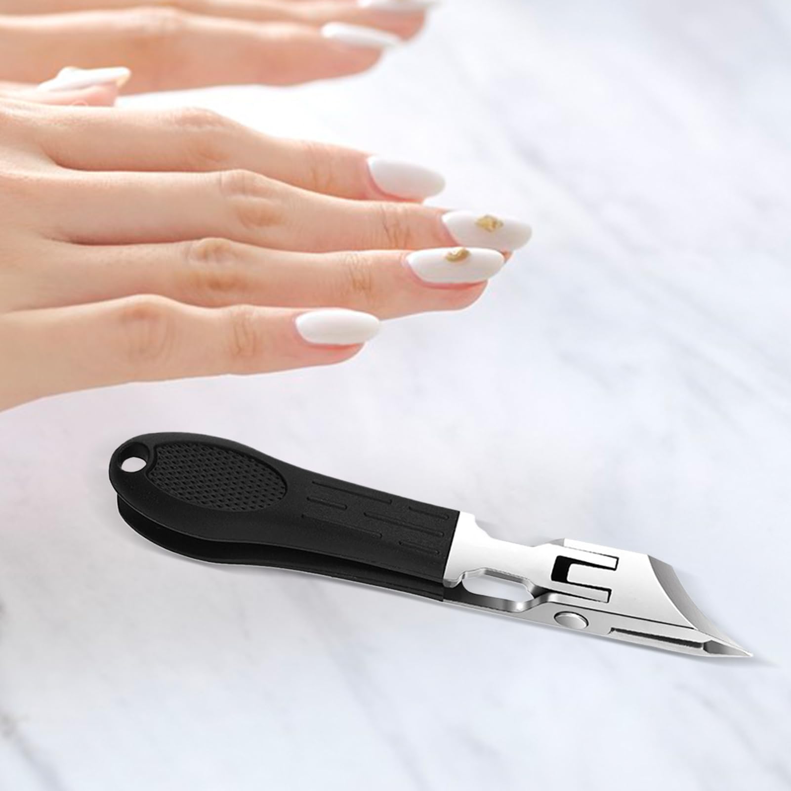 Curved Nail Clippers Nail Trimmer Anti-Splash Stainless Steel Cuticle Remover Manicure Pedicure Tools for Home and Travel