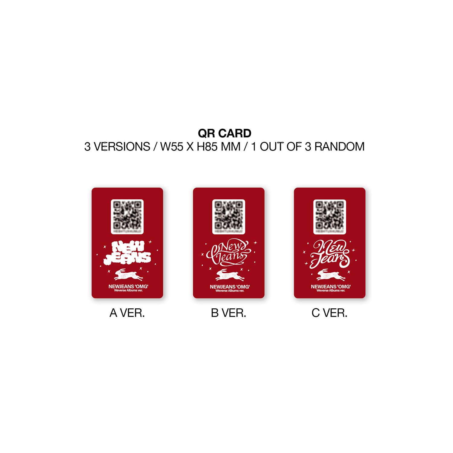 [OMG] 1st Single Album (Weverse Albums ver.) Lyrics + Photocards + QR Card + 3 Extra Photocards K-POP Sealed Album