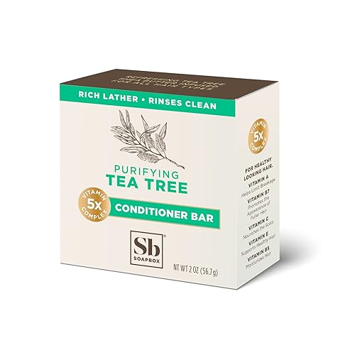 Miniatura 2 de Soapbox Acondicionador de barra de jabón, barra de acondicionador para el cabello con aceite de árbol de té para limpiar y purificar el cabello seco
