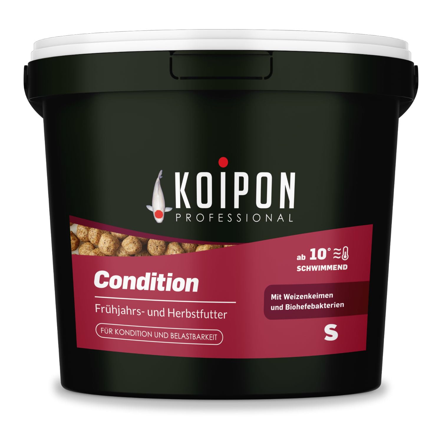 KOIPON Condition Koifutter 3,5 kg 3 mm Frühjahr & Herbst, schwimmend | Leicht verdauliches Frühjahrs- & Herbstfutter, schwimmende Pellets – für japanische Koi, auch für Goldfische