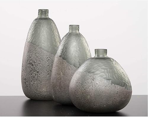 Miniatura 5 de Jarrón decorativo de cristal, jarrón decorativo creativo de cristal nórdico, adornos hidropónicos de flores secas para sala de estar, decoración de