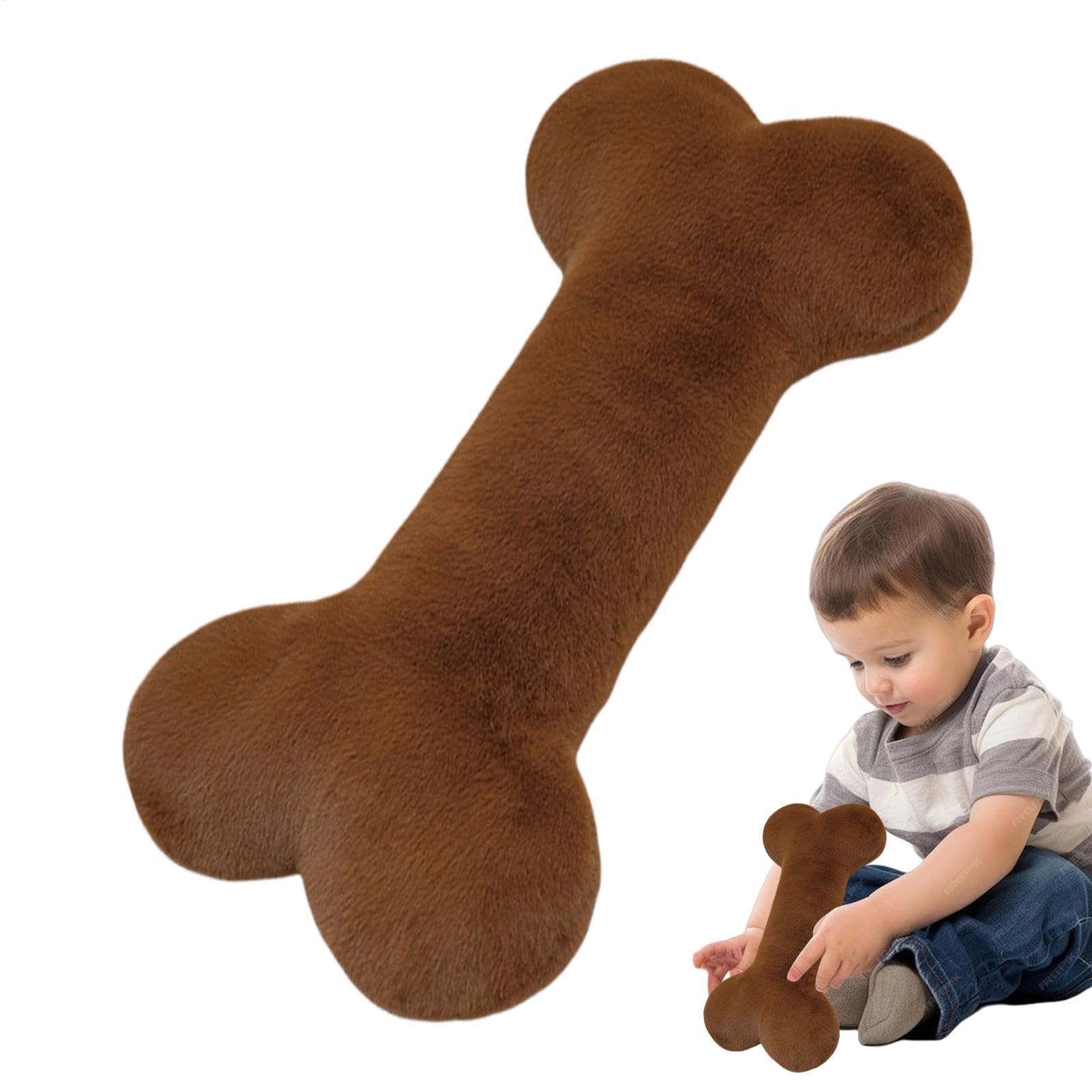 Stuffed Bone Pillow - Long pillow cushion, Bone shaped pillow | Soft long pillow, Pillow Cushion Bone Sleeping Throw Pillow, Bone-shaped plush cushion for living room, 5.12x1.97x1.18 inches