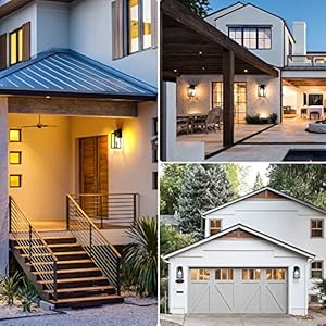 SHINE HAI Dusk to Dawn Outdoor Wall Lantern, Exterior Wall Sconce Fixture with E26 Base, Waterproof Wall Mount Light, Outdoor Lantern for Porch 2 Pack SHINE HAI Dusk to Dawn Outdoor Wall Lantern Exterior Wall Sconce Fixture with E26 Base Waterproof Wall Mount Light Outdoor Lantern for Porch 2 Pack