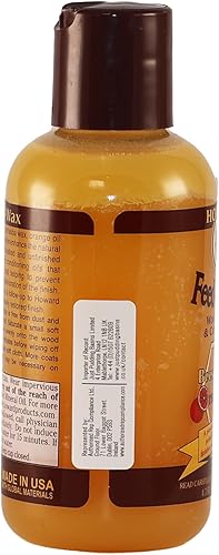 Miniatura 2 de Howard Products Cera de abejas para abrillantar y acondicionar madera, Feed-N-Wax para muebles de madera, 133 ml, Naranja