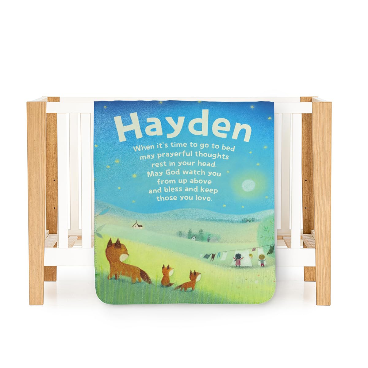 I See Me! Personalized Blanket - Name Blanket - Christening Gift - Baptism Gift - Custom Baby, Newborn, Quilted Throw Blanket