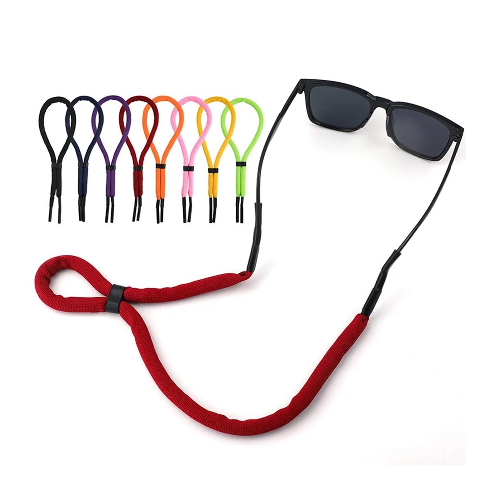 8pcs Floating Sports Glasses Strap Holder Per Occhiali | Anti Slip Glasses Cord Rope Adjustable Outdoor Water Eyeglasses Women Chain Retainer