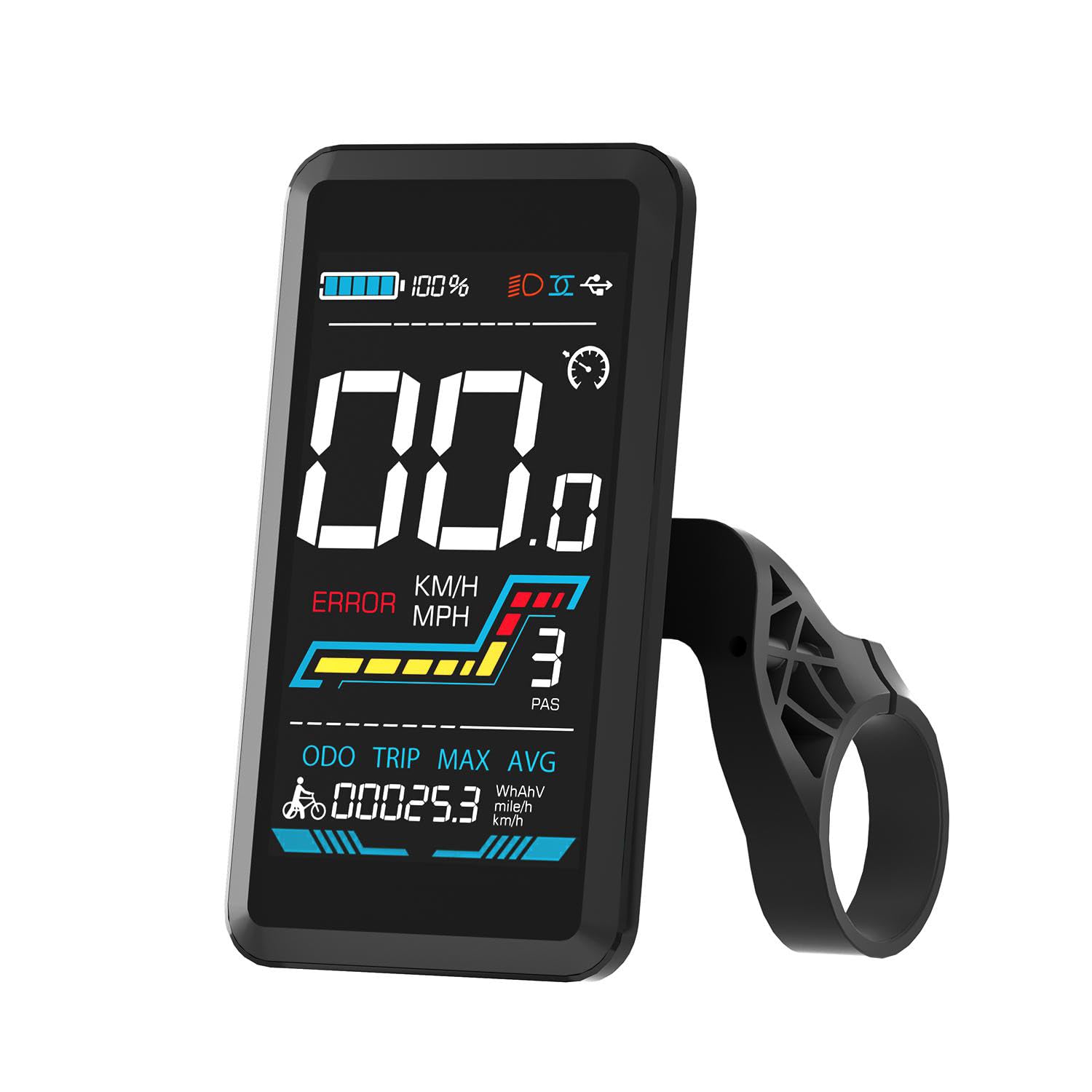 YL91F-V Multifunctional LCD Display Bike Computer Special for MG740plus Electric Bike (YL91F-V, for dual motor bike)