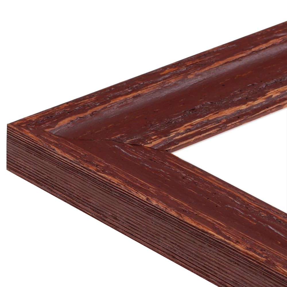 WANDStyle Bilderrahmen A2 Holz, DIN A2 Bilderrahmen Braun Vintage 60x42 cm | Hochwertiger Holzbilderrahmen, Posterrahmen zum Aufhängen, Rahmen 42x60 cm, Fotorahmen H740 Made in Germany