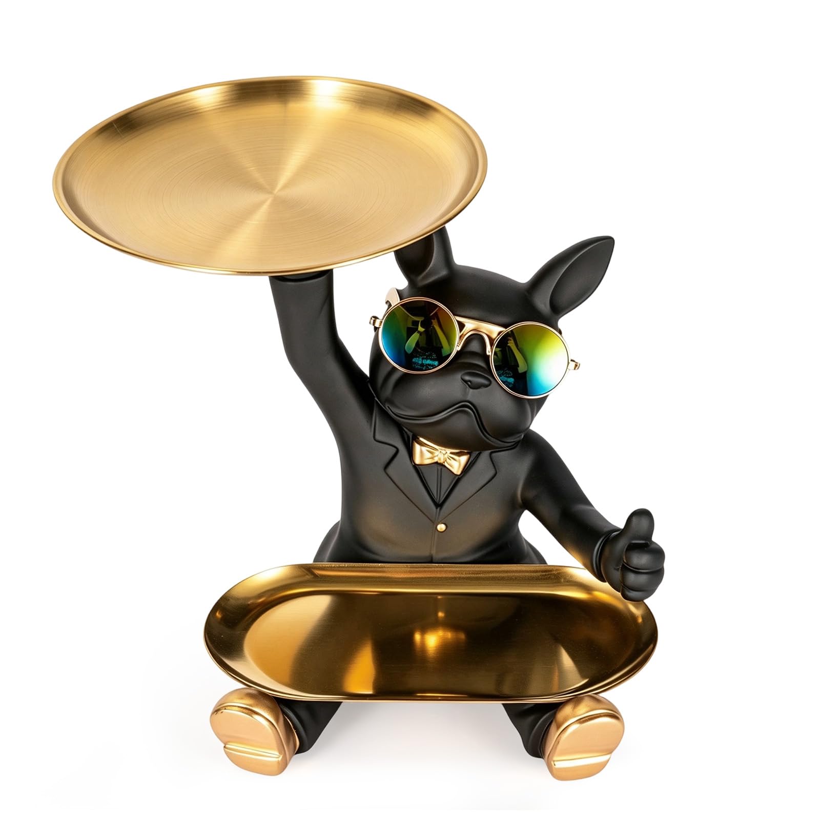 GreenWhim French Bulldog Key Tray, Decorative Butler Dog Organizer