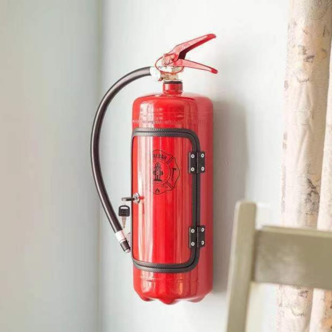 Mini Bar Estintore, Scatola Portavino A Forma di Estintore, Scatola di Vino A Forma di Estintore Bottiglia di Vino Porta Regalo