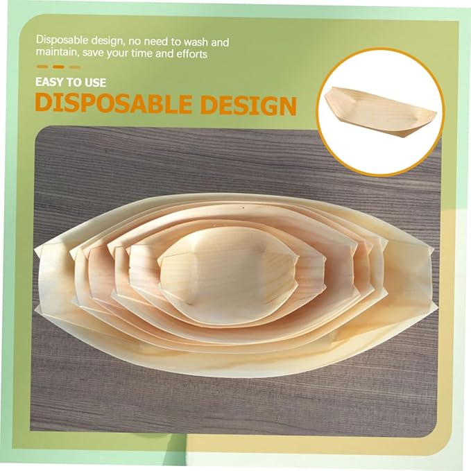 Bandejas de Madera para Sushi 60 Piezas para Fiestas miniatura 5