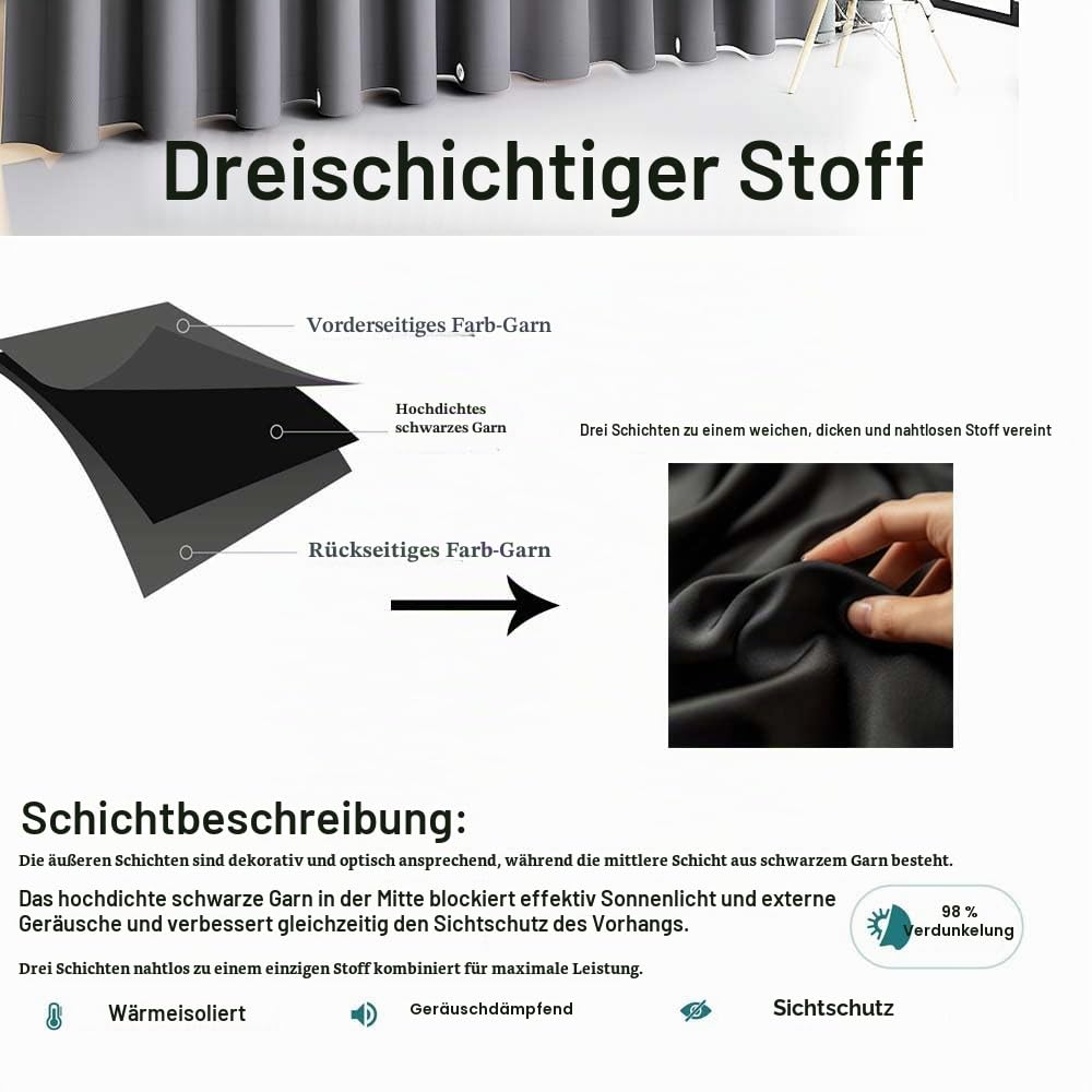 PANOVOUS Breiter Verdunkelungsvorhang für Schiebetür Glastür Raumteiler Vorhang Thermoisoliert Verdunkelung Terrassentür Vorhang Panel 100W x 95L Zoll 1 Panel Schwarz