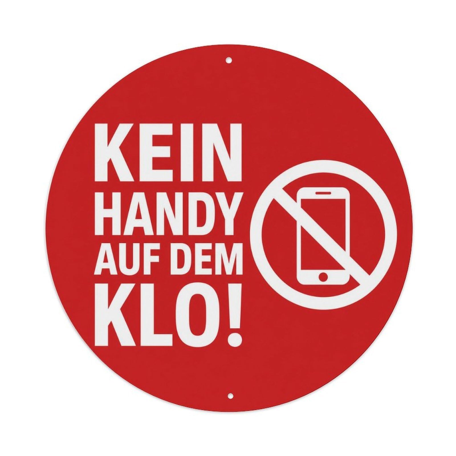 Olyhtr 8X8inch Classic Style Handy Klo Cleanliness Rules German Screenprint Icon Metal Tin Sign