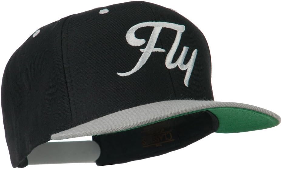 e4Hats.com Fly Embroidered Flat Bill Cap