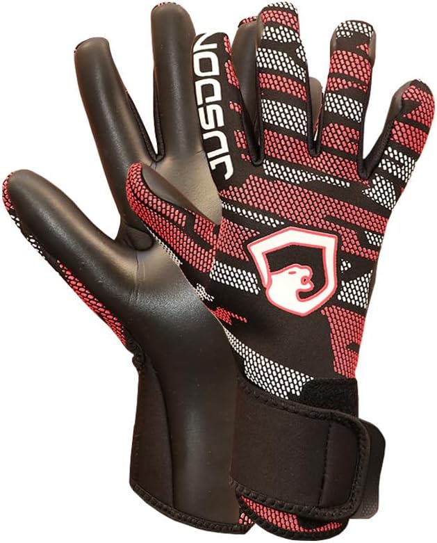 jusdon Guantes de portero de fútbol para jóvenes y adultos, guantes de portero de calidad prémium para máxima protección y agarre