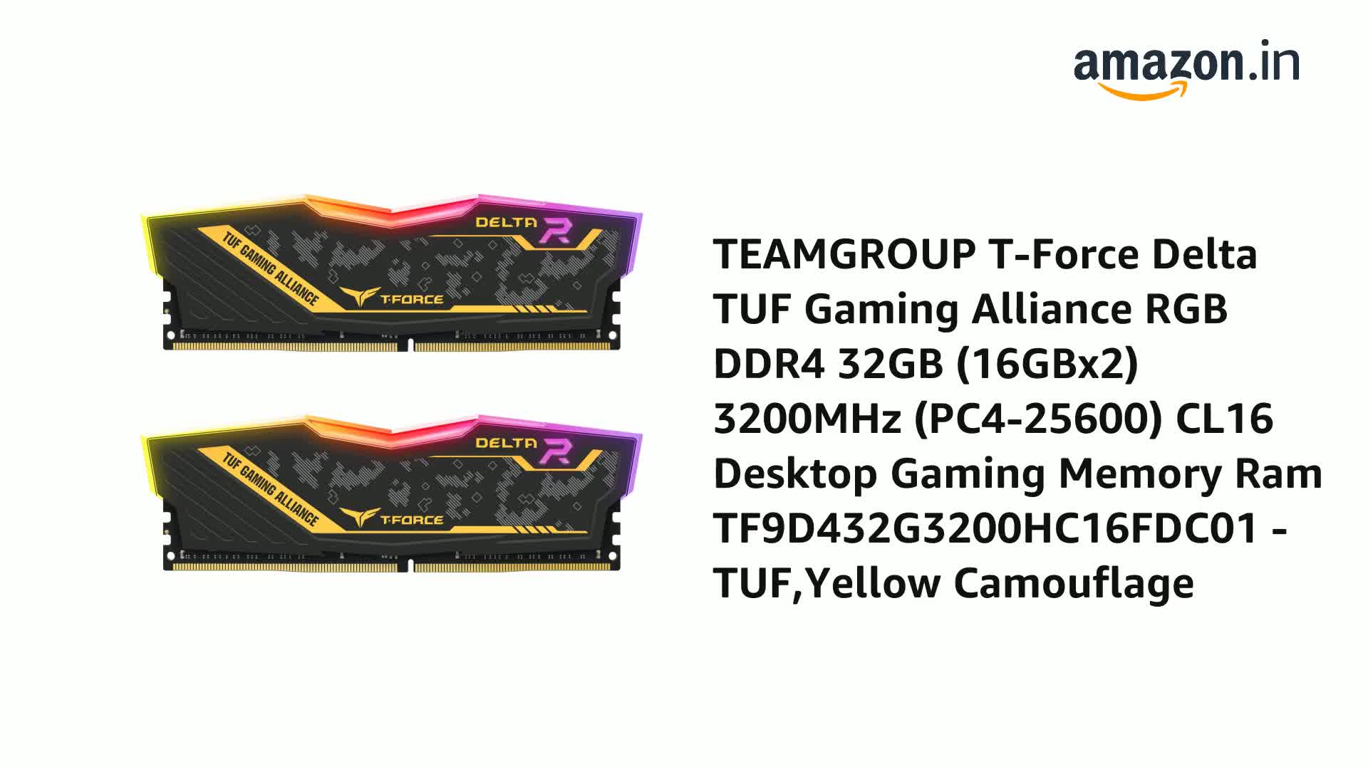 Amazon.in: Buy TeamGroup T-Force Delta TUF 2x16GB 3200MHz