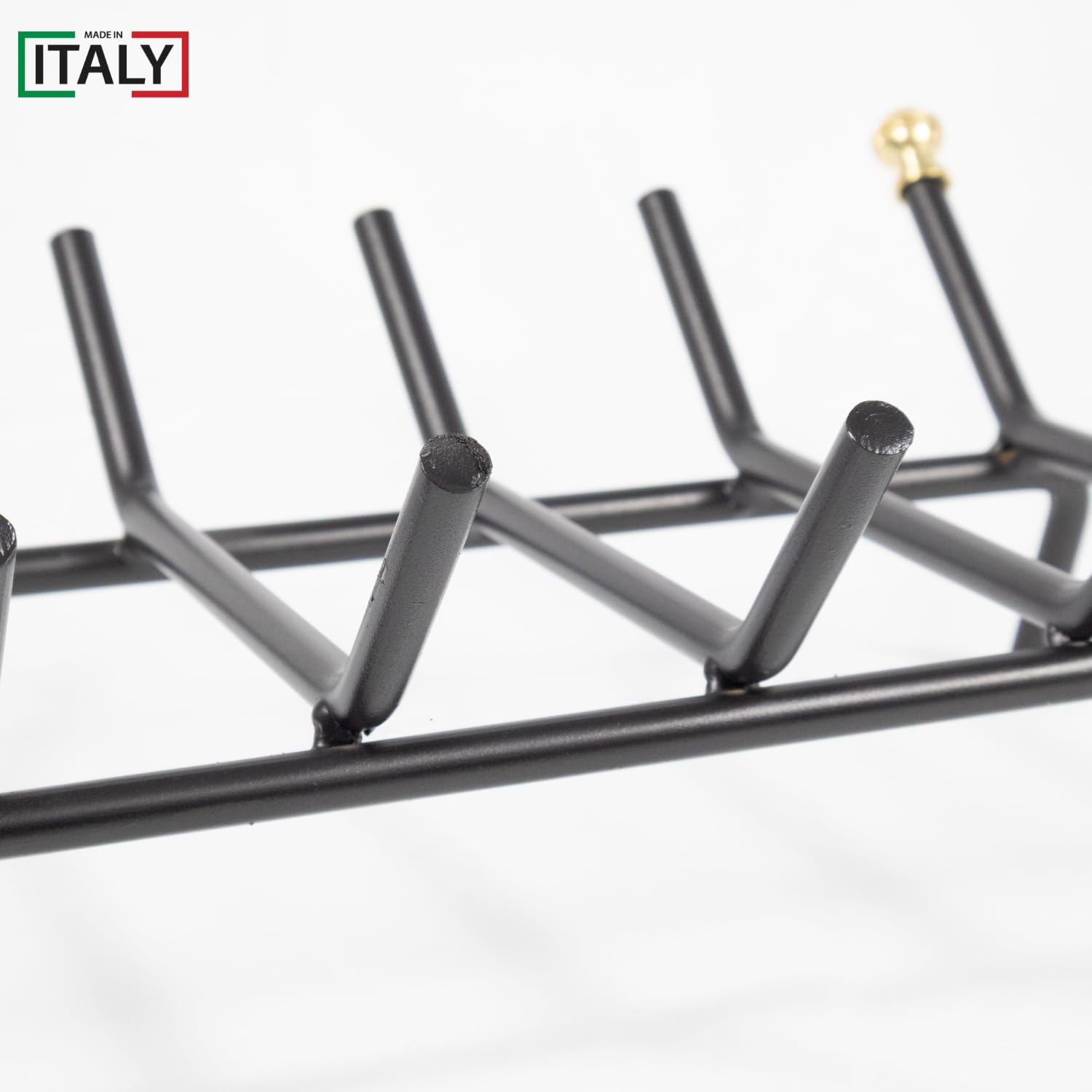 MOHOME Brucialegna per Camino in Ferro Nero Made in Italy 5 Barre Griglia 37x35x16 cm Resistente Braciere per Camino Poggia Legna Piedi Rialzati Portalegna per Caminetti Accessori Attrezzi Camino