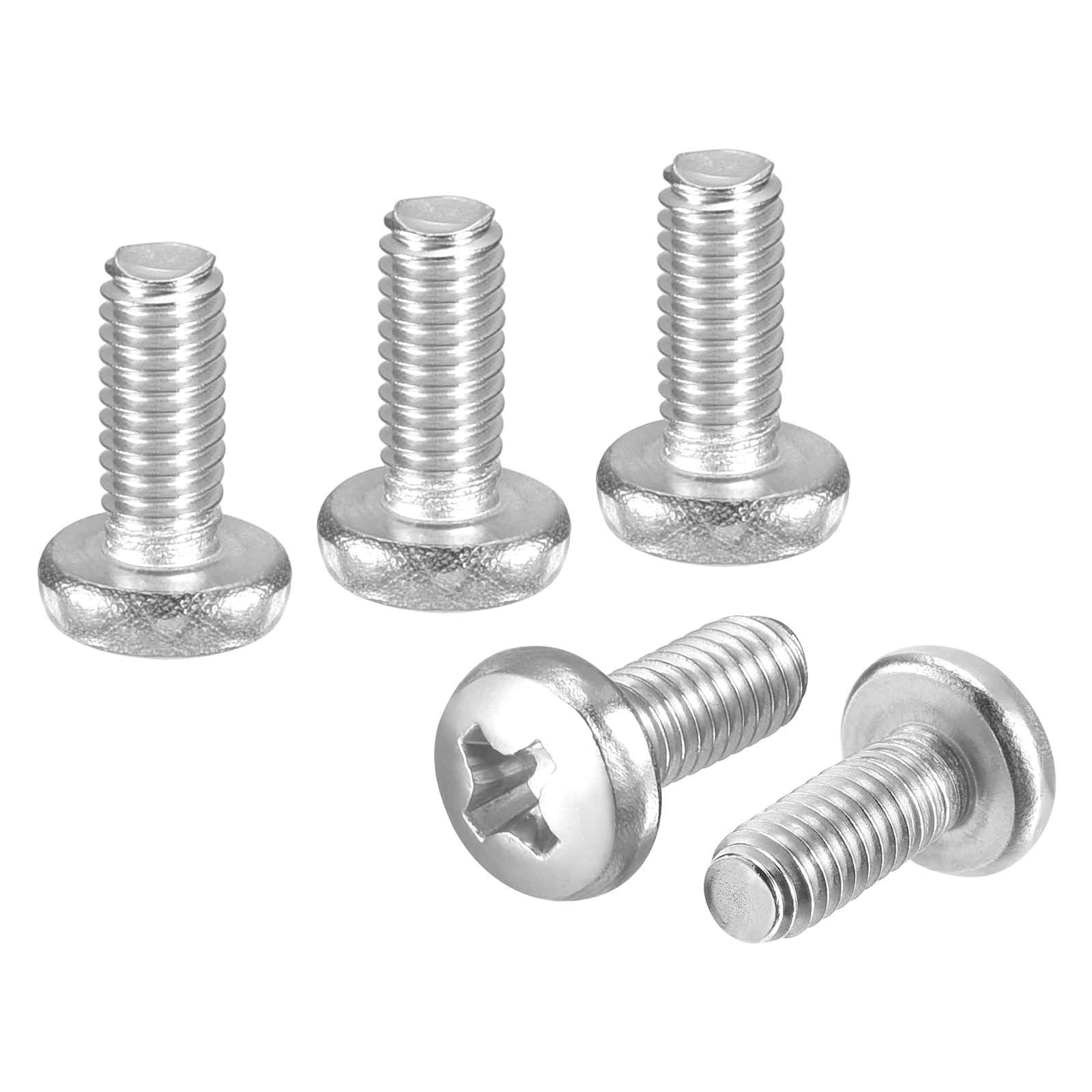 DTGN M4-0.7x10 Pan Head Machine Screws - 100pcs - Good for Machinery - 304 Stainless Steel Phillips Machine Screws Bolts - Silver — image 1