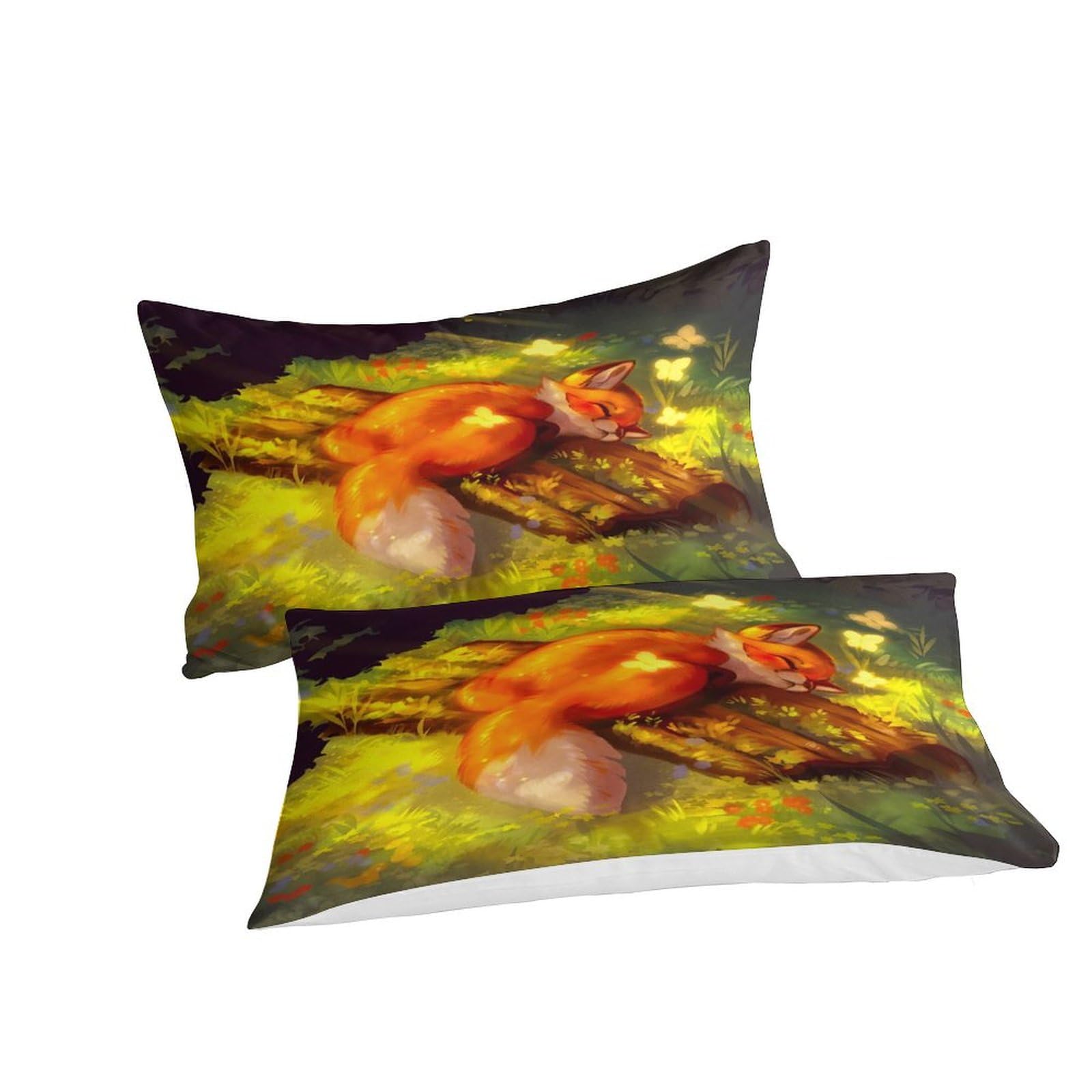 Parure de lit renard 3D 260x220cm avec housse de couette grand format pour lit super roi