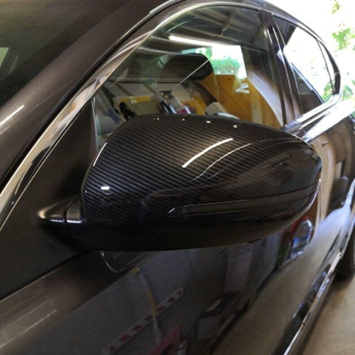 2Pcs/Set Rearview Side Mirror Cap Cover Replacement For KIA K5 Optima 2011 2012 2013 2014 2015 Carbon Fiber Black