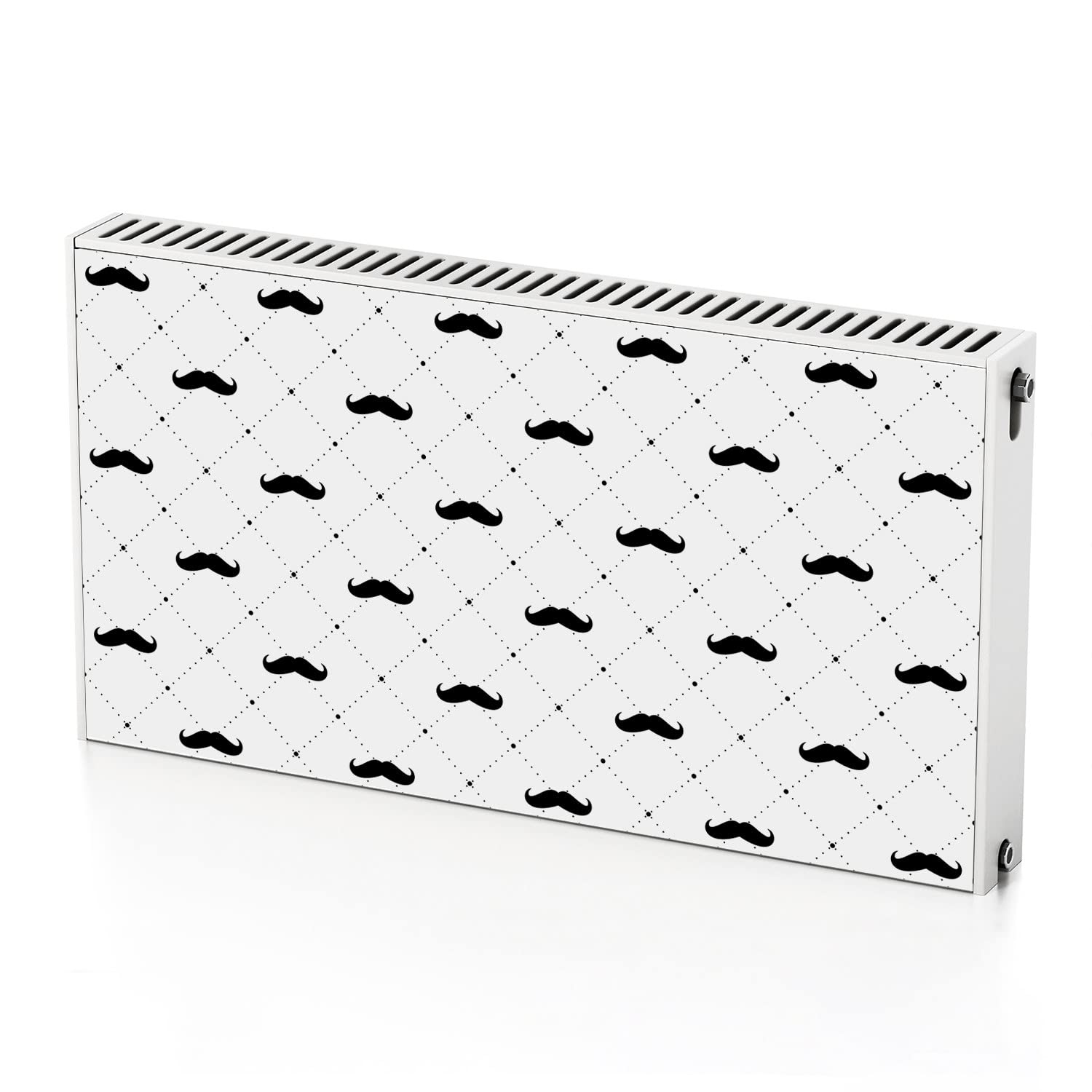 Autocollant de radiateur Coloray Moustache cache-radiateur aimanté 110x60 cm pour salon