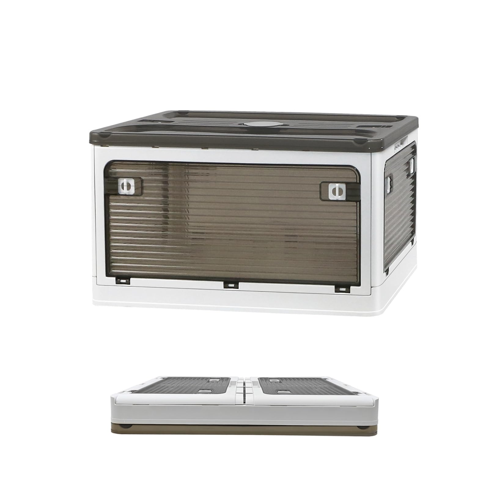 POCHY Plastic Storage Bins/Storage Bins with Lids,14.7Gal Closet Organizer,Dorm Storage,Collapsible Storage Bins with Wheels for Organizing Toys,Home,Clothes,Snacks and Camping