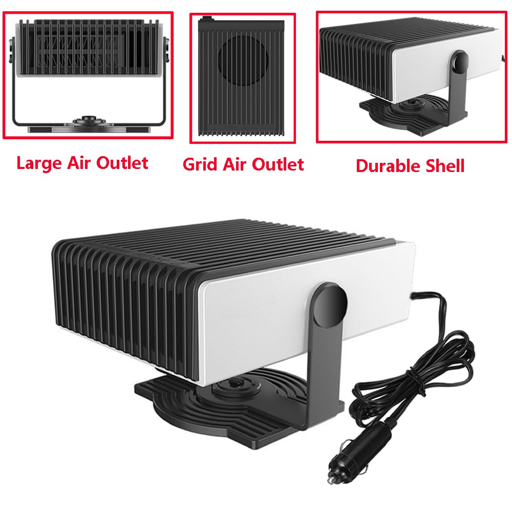 Riloer Autoheizung 12V 150W - Tragbarer Heizlüfter & Defroster | Mit Zigarettenanzünder Für Winter