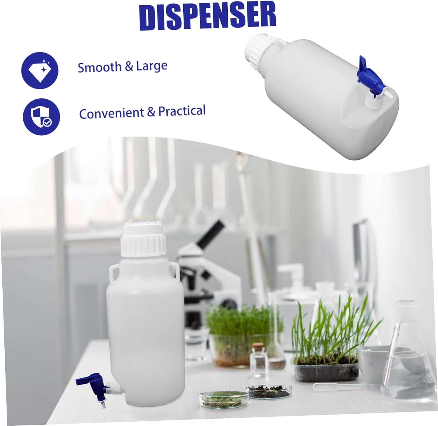 Dispenser Spigot Break-resistant Water Container for Laboratories Liquid Storage Easy to Use Water Dispenser for Daily Hydration and Experiments