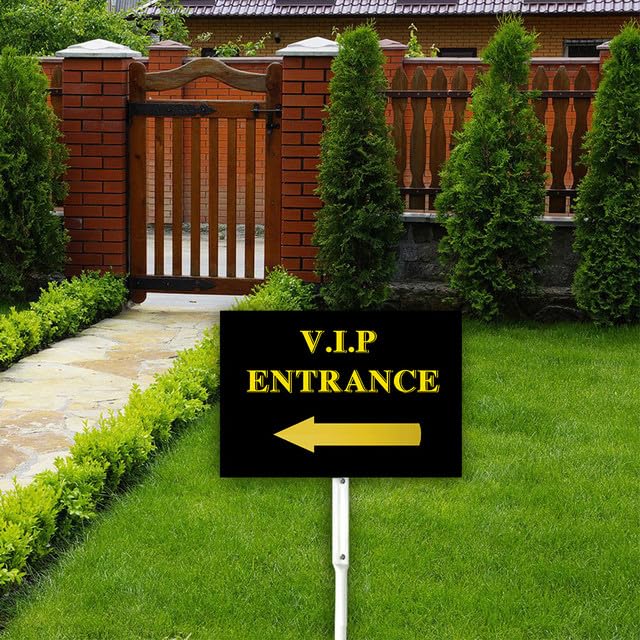 Cartello Ingresso VIP In Stile Rustico – Alluminio Antiruggine 20x30 Cm – Per Esterno, Feste, Eventi - 4