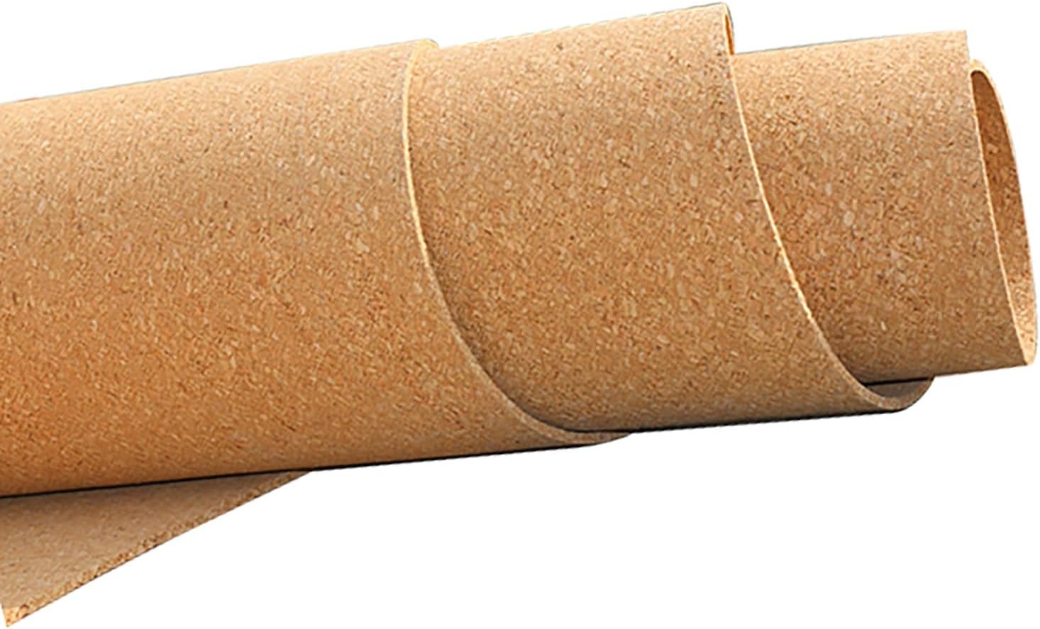 Cork Roll, Large Cork Board Roll, High Density Cork Sheet Roll, Drawer Liner, Sound Insulation, 1/3" 1/4" Thick, for Office Home DIY Supplies, Brown(Thick 8mm,1.2mx2m(3.9ftx6.6ft))