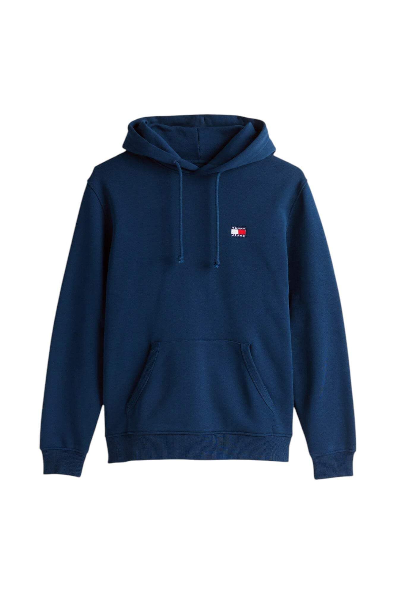 Tommy Hilfiger C1g Dark Night Navy Tommy Jeans Classic Pullover Hoodie, Dark Night Navy, Logo Badge Detail (Uk, Alpha, M, Regular, Regular, Dark Night Navy)