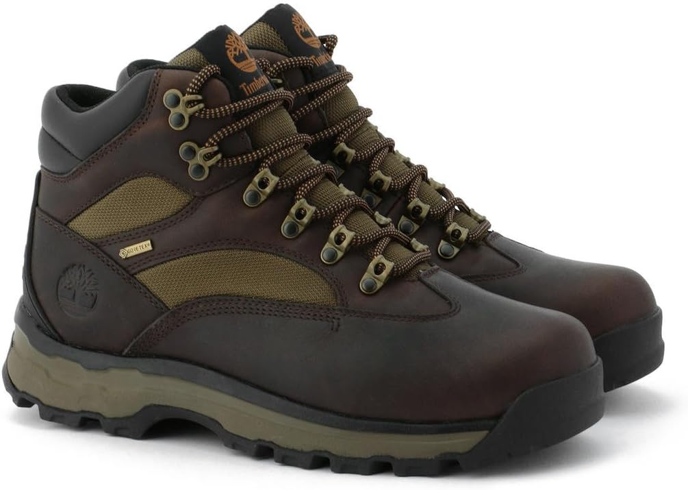 Timberland Men's Chocura Trail 2 GTX Hiking Boot, Dark Brown/Green - 11 Wide