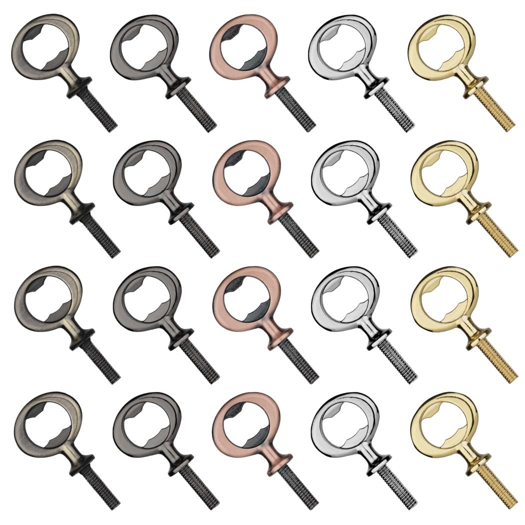 20 Stk. Metall Flaschenöffner aus Zinklegierung, flache Einsätze mit Gewinde, Bieröffner Set für DIY Projekte, Bastelideen, Holzgriffe und individuelle Anfertigungen für Bierflaschen